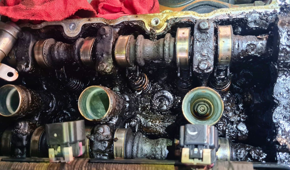 Oil sludge in engine